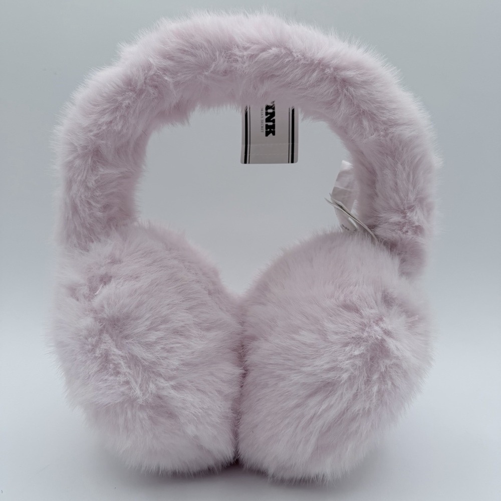 Victoria's Secret PINK Faux Fur Earmuffs Light Pink One Size Plush OS